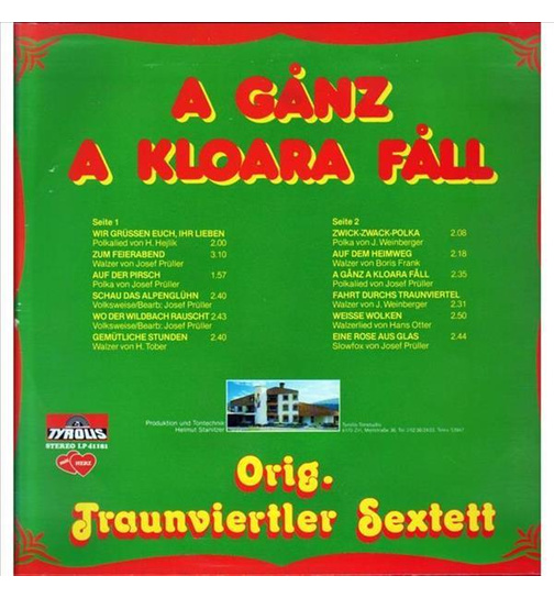 Orig. Traunviertler Sextett - A ganz a kloara Fall