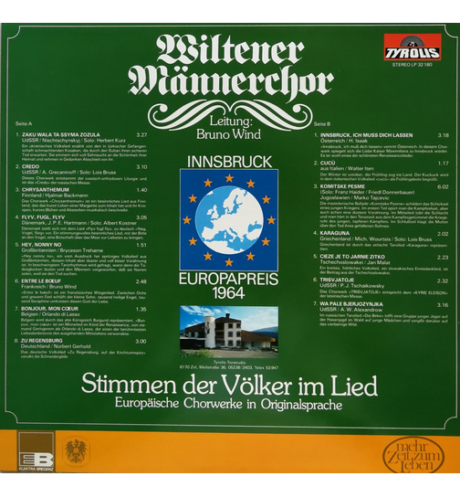 Wiltener Mnnerchor - Stimmen der Vlker im Lied