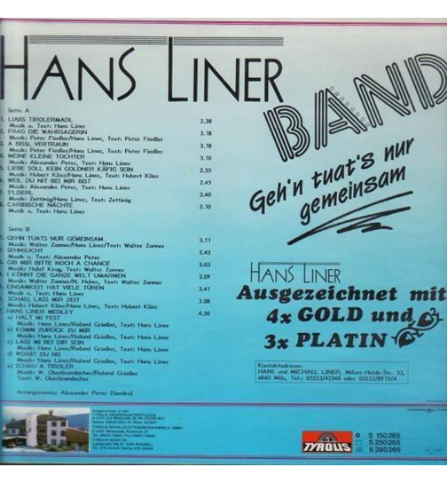 Hans Liner Band - Gehn tuats nur gemeinsam