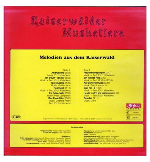 Kaiserwlder Musketiere - Melodien aus dem Kaiserwald