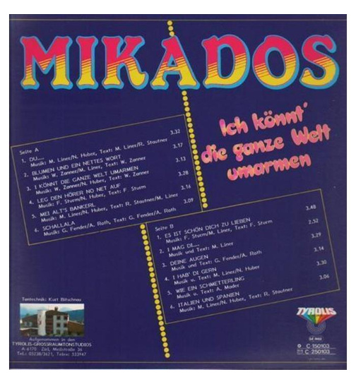 Mikados - Ich knnt die ganze Welt umarmen