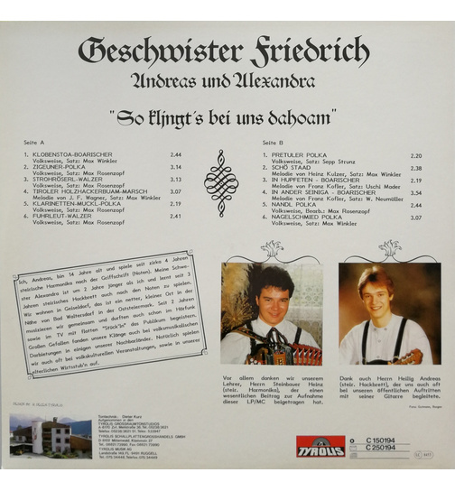 Geschwister Friedrich - So klingts bei uns dahoam