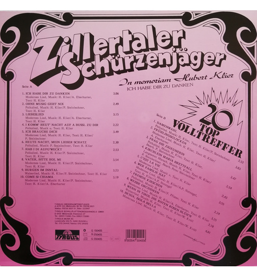 Schrzenjger (Zillertaler) - Im Memorian Hubert Klier / 20 Top-Volltreffer