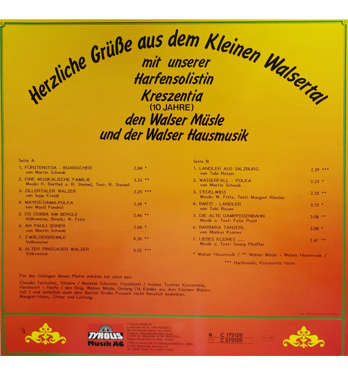 Walser Msle/Walser Hausmusik - Herzliche Gre aus dem kleinen Walsertal