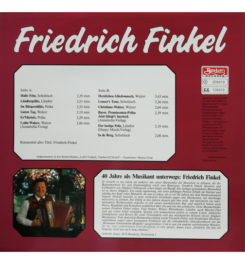 Finkel Friedrich - Fritz spielt auf