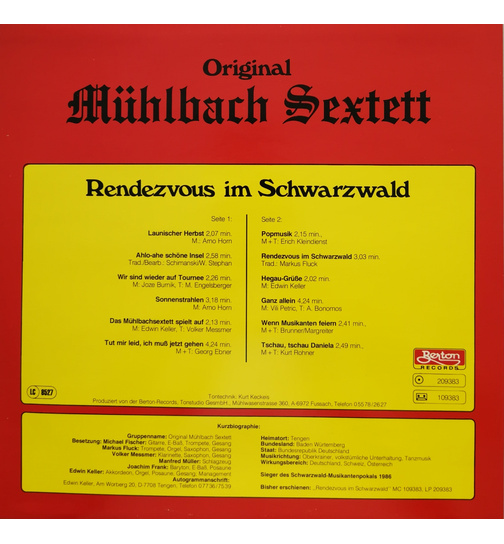 Orig. Mhlbach Sextett - Rendezvous im Schwarzwald