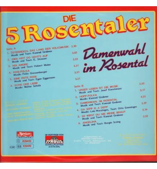 5 Rosentaler - Damenwahl im Rosental