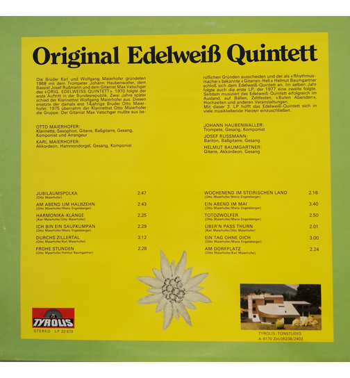 Orig. Edelweiss Quintett - 10 Jahre