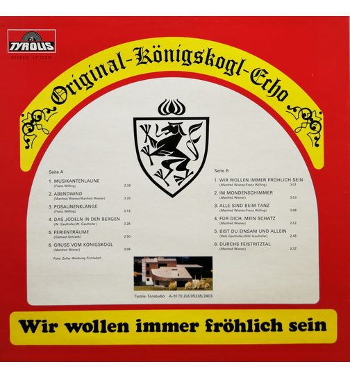 Orig. Knigskogl Echo - Wir wollen immer frhlich sein