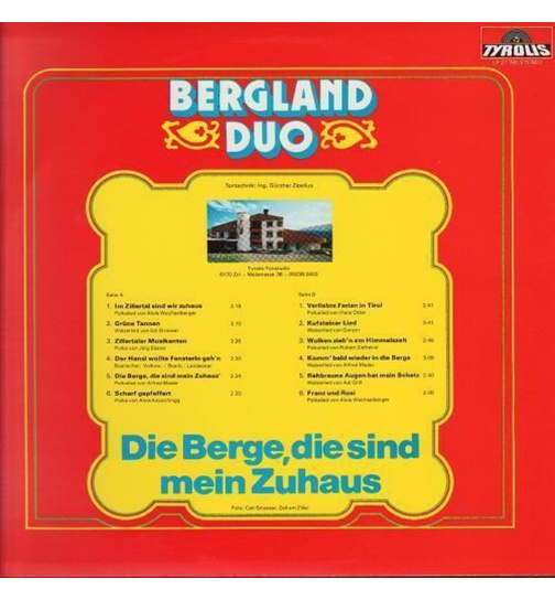 Bergland Duo Franz und Andreas - Die Berge, die sind mein Zuhaus