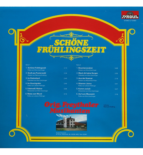 Orig. Freythaler Musikanten - Schne Frhlingszeit