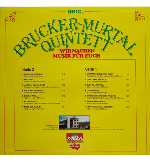 Orig. Brucker Murtal-Quintett - Wir machen Musik fr euch