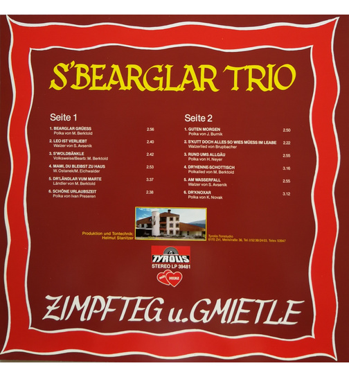 Bearglar Trio - Zimpfteg und gmietle