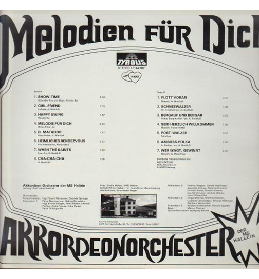 Akkordeon-Orchester der MS Hallein - Melodien fr dich