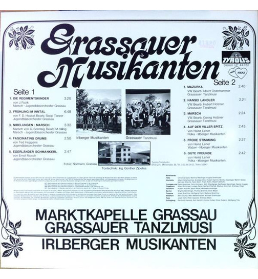 Grassauer Musikanten - Marktkapelle Grassau, Grassauer Tanzlmusi, Irlberger Musikanten