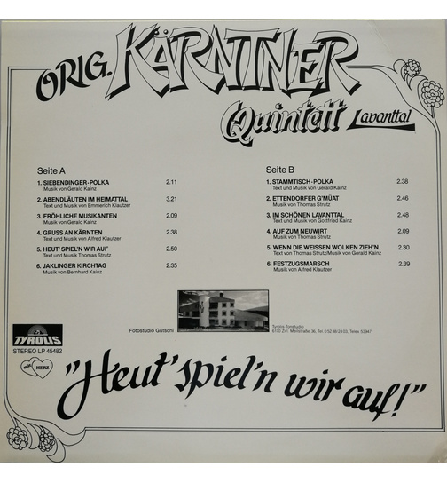 Krntner Quintett Lavanttal - Heut spieln wir auf