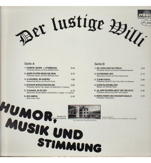 Der lustige Willi - Musik und Stimmung