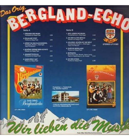 Orig. Bergland Echo - Wir lieben die Musik