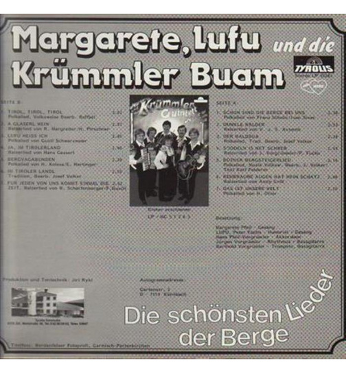 Margarete, Lufu und die Krmmler Buam - Die schnsten Lieder der Berge