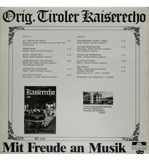 Orig. Tiroler Kaiserecho - Mit Freude an Musik