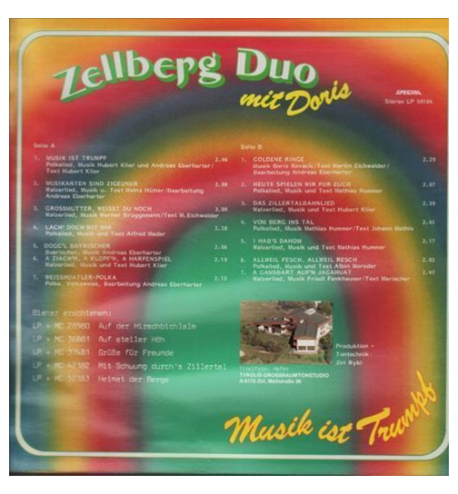 Zellberg Duo mit Doris - Musik ist Trumpf