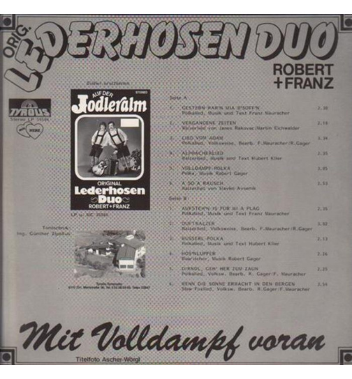 Lederhosen Duo Robert & Franz - Mit Volldampf voran