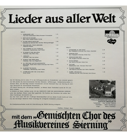 Musikverein Sierning - Lieder aus aller Welt