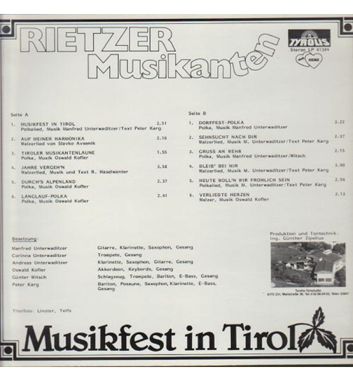 Rietzer Musikanten - Musikfest in Tirol