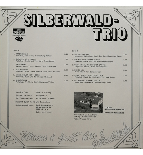 Silberwald Trio - Wenn i jodl bin i glcklich