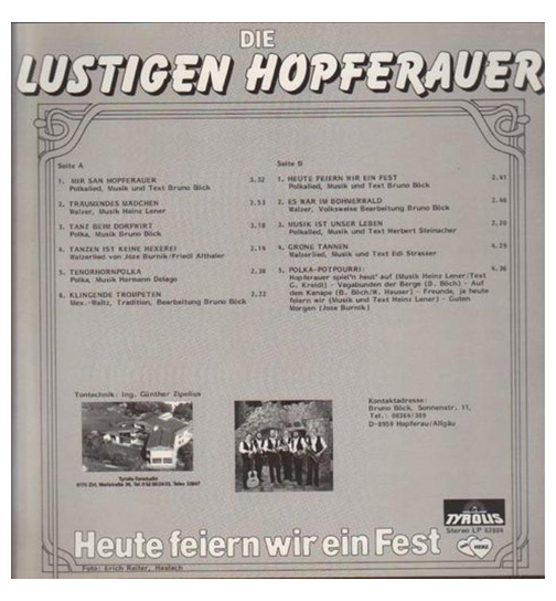 Die lustigen Hopferauer - Heute feiern wir ein Fest