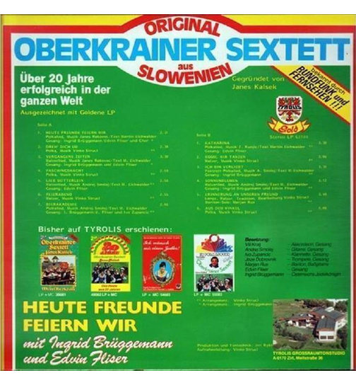 Orig. Oberkrainer Sextett - Heute Freunde feiern wir