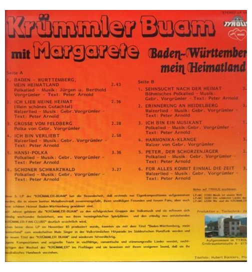 Krmmler Buam mit Margarete - Baden Wrttemberg, mein Heimatland