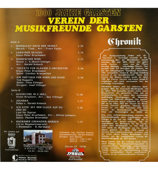 Verein der Musikfreunde Garsten - 1000 Jahre Garsten