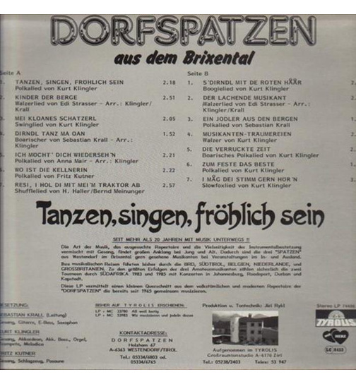 Dorfspatzen aus dem Brixental - Tanzen, singen, frhlich sein