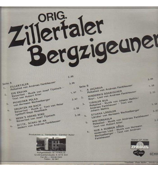 Orig. Zillertaler Bergzigeuner - Zillertaler