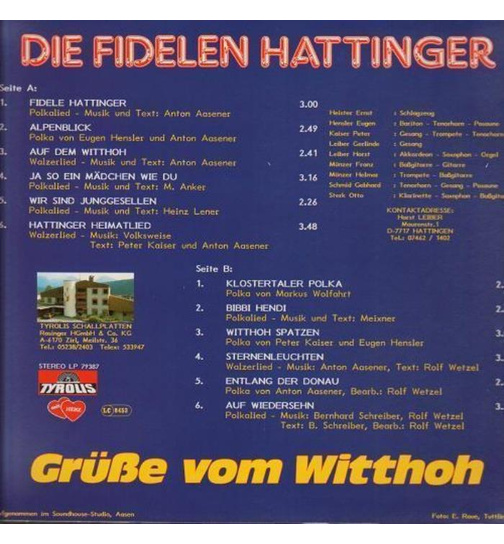 Die fidelen Hattinger - Gre vom Witthoh