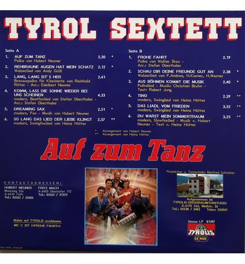 Orig. Tyrol Sextett - Auf zum Tanz