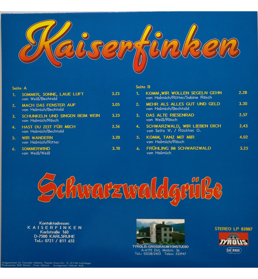 Kaiserfinken - Schwarzwaldgre