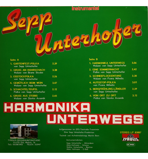 Sepp Unterhofer - Harmonika unterwegs - Instrumental