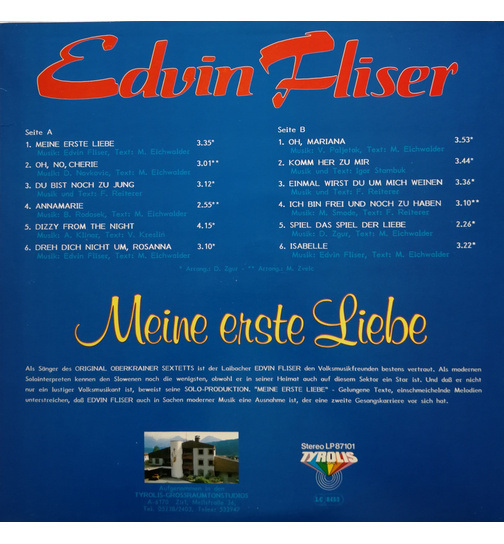 Edvin Fliser - Meine erste Liebe