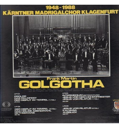 Krntner Madrigalchor Klagenfurt - Frank Martin - Golgotha 2LP