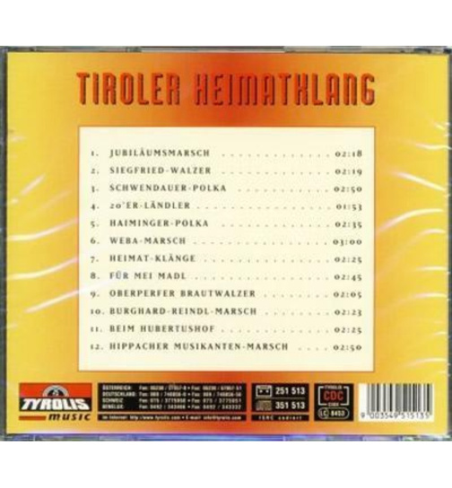 Tiroler Heimatklang - Jubilumsklnge 20 Jahre Instrumental