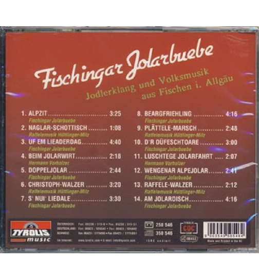 Fischingar Jolarbuebe - Jodlerklang und Volksmusik aus Fischen