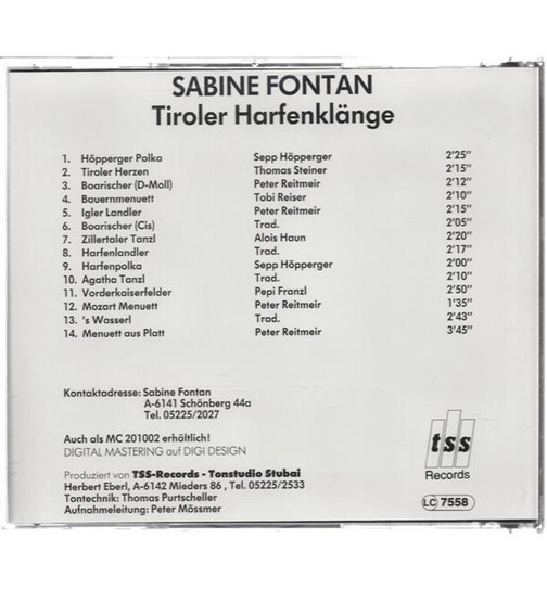 Sabine Fontan - Tiroler Harfenklnge Instrumental