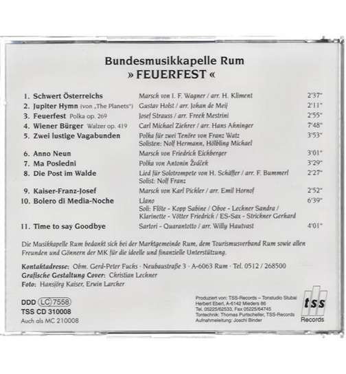 Bundesmusikkapelle Rum - Feuerfest