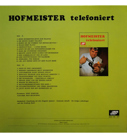 Hofmeister - Hofmeister telefoniert