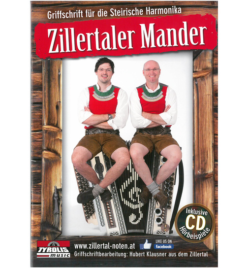 Zillertaler Mander - Griffschrift fr Harmonika inkl. CD