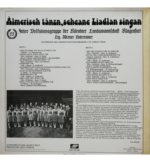 Volkstumsgruppe Klagenfurt - Almerisch tanzn, scheane Liadlan singan