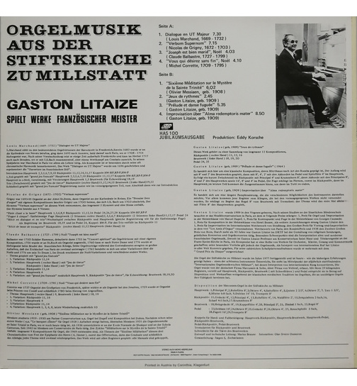 Gaston Litaize - Orgelmusik aus der Stiftskirche zu Millstatt