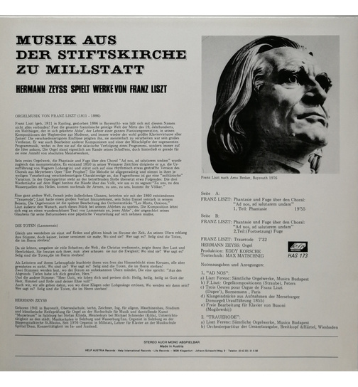 Hermann Zeyss - spielt Werke von Franz Liszt - Musik aus der Stiftskirche zu Millstatt